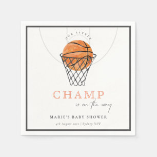 Niedlicher Rust unsere kleine Lampe Basketball Bab Serviette