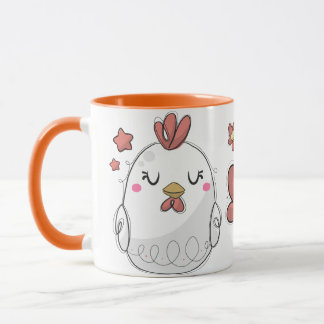 Niedlicher rustikaler Hühnerkaffee Tasse