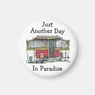 Niedlicher RV-Vintager Popupcamper Trailer Magnet