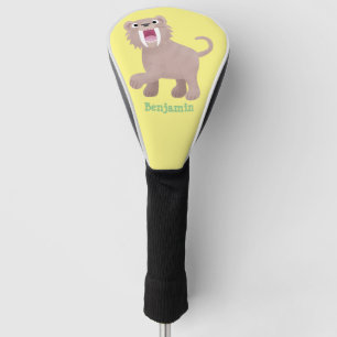 Niedlicher Säbeltoothy Tiger Smilodon Cartoon Golf Headcover