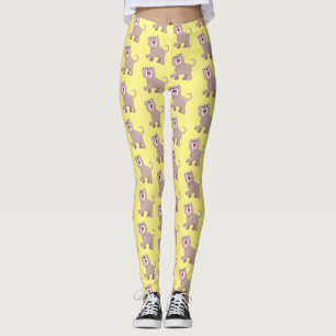 Niedlicher Säbeltoothy Tiger Smilodon Cartoon Leggings