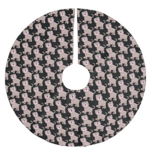 Niedlicher Säbeltoothy Tiger Smilodon Cartoon Polyester Weihnachtsbaumdecke