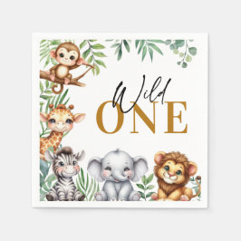 Niedlicher Safari Jungle Animals Wilder Eingeboren Serviette