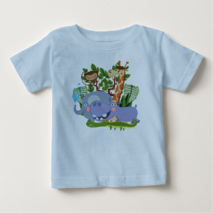 Niedlicher Safari-Tier-Baby-Spielanzug Baby T-shirt