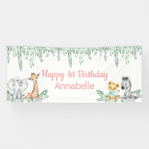 Niedlicher Safari Tierpark Jungle Erstgeburt Banner