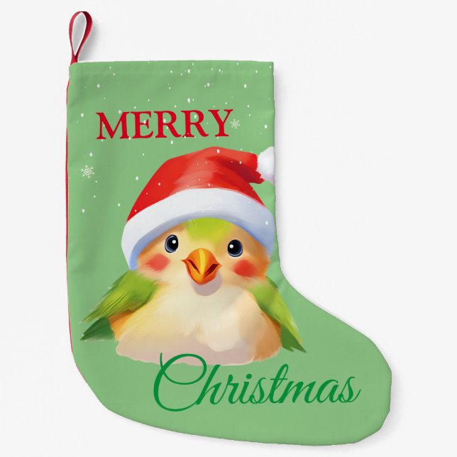 Niedlicher Safari-Vogel Weihnachtskostüm Kleiner Weihnachtsstrumpf (Vorderseite)