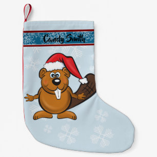 Niedlicher Sankt-Biber-Strumpf Kleiner Weihnachtsstrumpf
