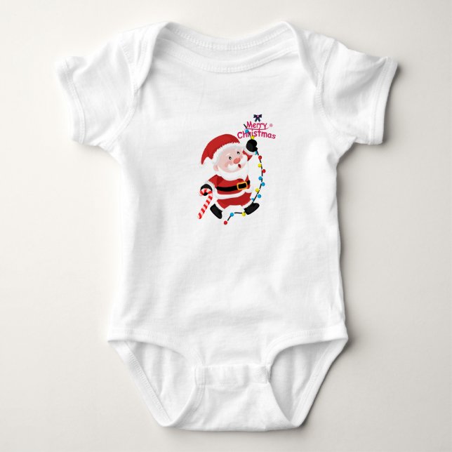 Niedlicher Santa Baby Strampler (Vorderseite)
