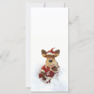 Niedlicher Santa Bär im Schnee-Lesezeichen