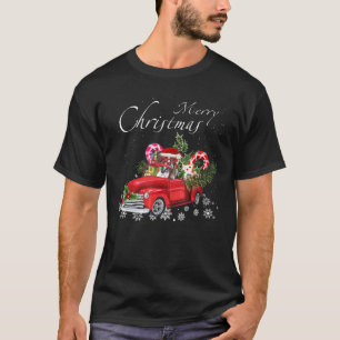 Niedlicher Santa Boxer Hunde Reiten Roter LKW Merr T-Shirt