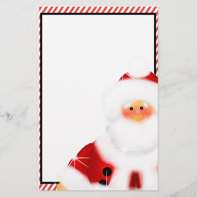 Niedlicher Santa Claus Stationary Briefpapier (Vorderseite)