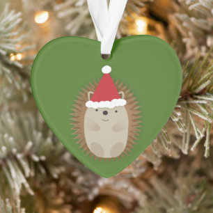 Niedlicher Santa Igel Ornament