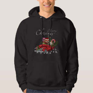 Niedlicher Santa Labradoodle Reiten Red Truck Merr Hoodie