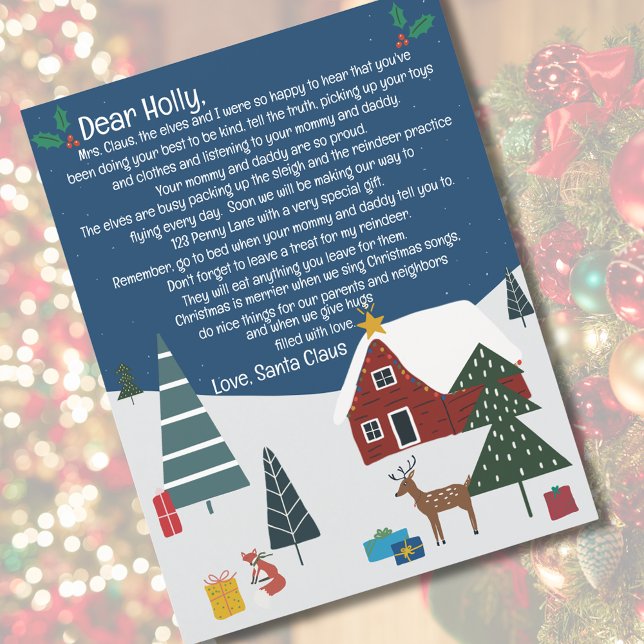 Niedlicher Santa Letter Frohe Weihnachten (Cute Santa Letter Merry Christmas)