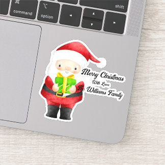 Niedlicher Santa mit dem Aufkleber für Vinyl-Aufkl