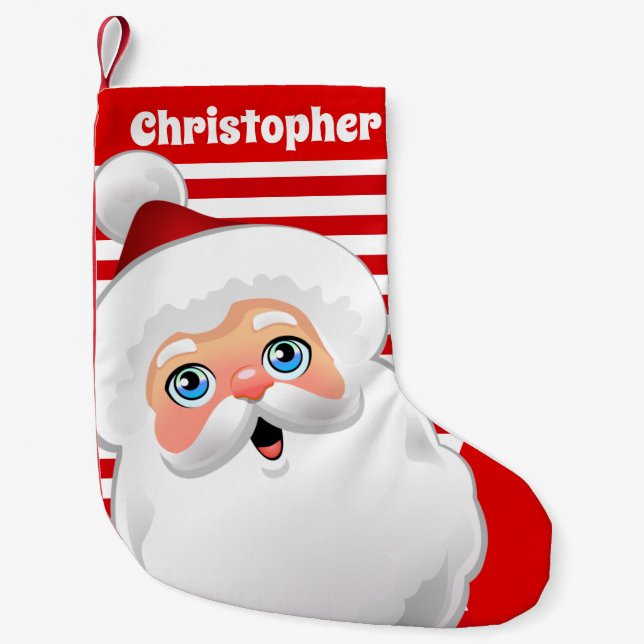 Niedlicher Santa Santa Santa Santa Santa Kleiner Weihnachtsstrumpf (Vorderseite)