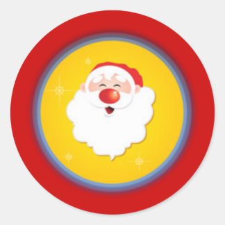 Niedlicher Santa Santa Santa Santa Santa Runder Aufkleber
