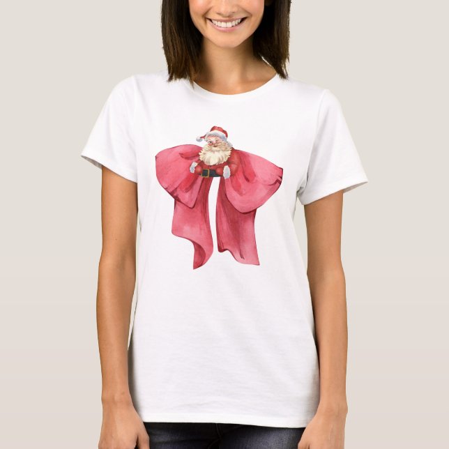Niedlicher Santa Santa Santa Santa Santa T-Shirt (Vorderseite)