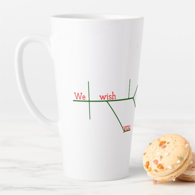 Niedlicher Satz Diagramm Grammar Frohe Weihnachten Milchtasse (Beispiel)