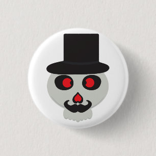 niedlicher Schädel Cartoon Button