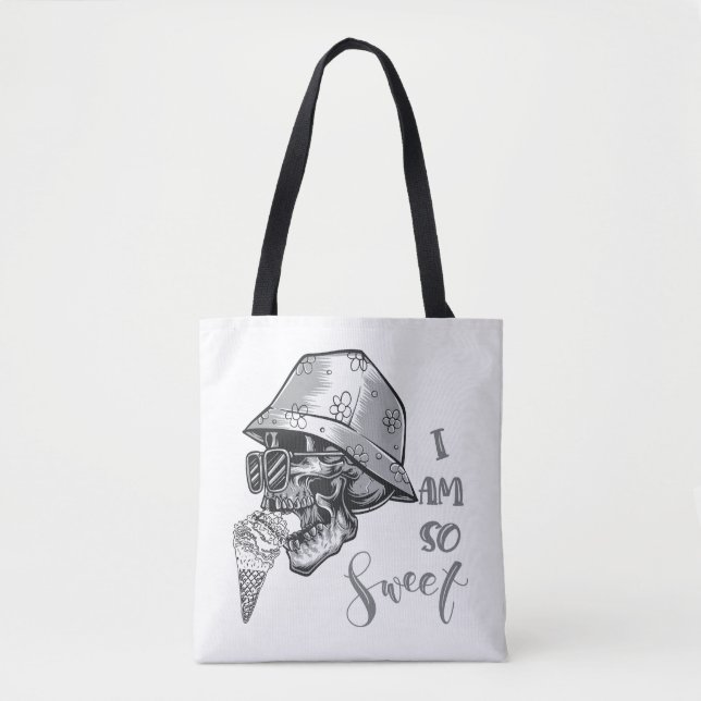 Niedlicher Schädel Tasche (Vorderseite)