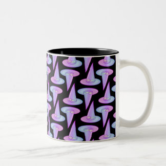 Niedlicher Schädelhut Lila Blau Zeichnend Muster Zweifarbige Tasse