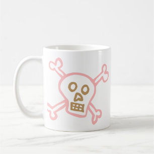 Niedlicher Schädelu. gekreuzte KnochenGraffiti Kaffeetasse