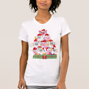 Niedlicher Schafspieß Weihnachtsbaum T-Shirt