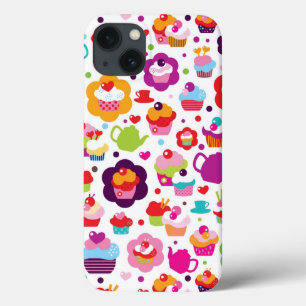 Niedlicher Schalenkuchen und Teetopf Case-Mate iPhone Hülle