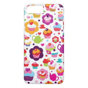 Niedlicher Schalenkuchen und Teetopf iPhone 8 Plus/7 Plus Hülle
