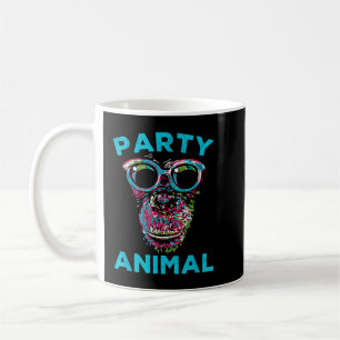 Niedlicher Schimpanse Party tierisches Lover farbi Kaffeetasse