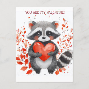 niedlicher Schlacke mit Herz für den Valentinstag Postkarte