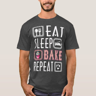 Niedlicher Schlaf-Bake wiederholen Coole Bäckerei  T-Shirt