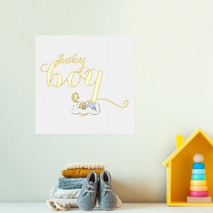 Niedlicher Schlafbabytypografie Foliendrucke