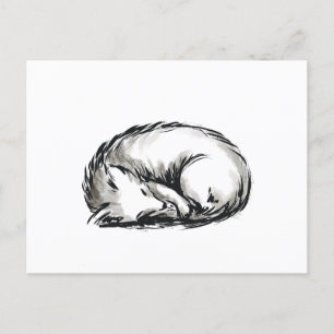 Niedlicher Schlaffuchs Postkarte