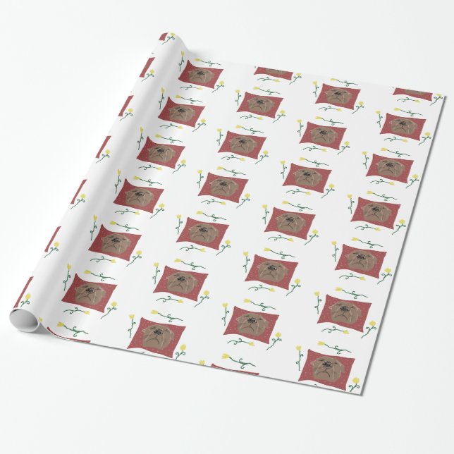 Niedlicher Schlafhund Geschenkpapier (Ungerollt)