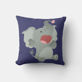 Niedlicher schläfriger Cartoon Elephant Kissen