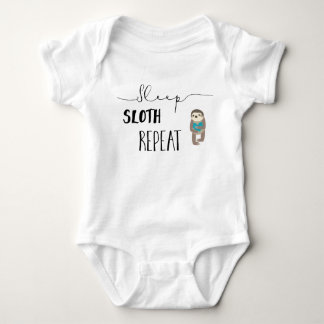Niedlicher Schlafsloth-Wiederholungs-Baby-Bodysuit Baby Strampler