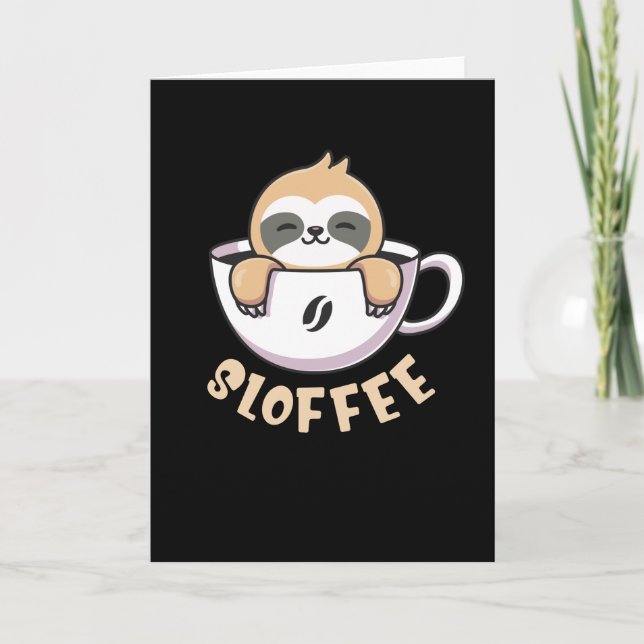 Niedlicher Schlauch im Kaffeecup Karte (Vorderseite)