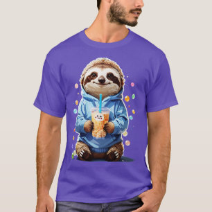 Niedlicher Schlauch in einer hoodie trinken Blase T-Shirt