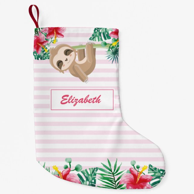 Niedlicher Schlauch personalisiert Kleiner Weihnachtsstrumpf (Vorderseite)