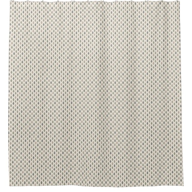 Niedlicher schlichter Stil mit Grün und Beige Duschvorhang (Vorderseite)