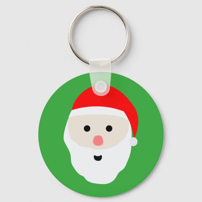 Niedlicher Schlüsselanhänger des Weihnachtsmanns (Vorderseite)