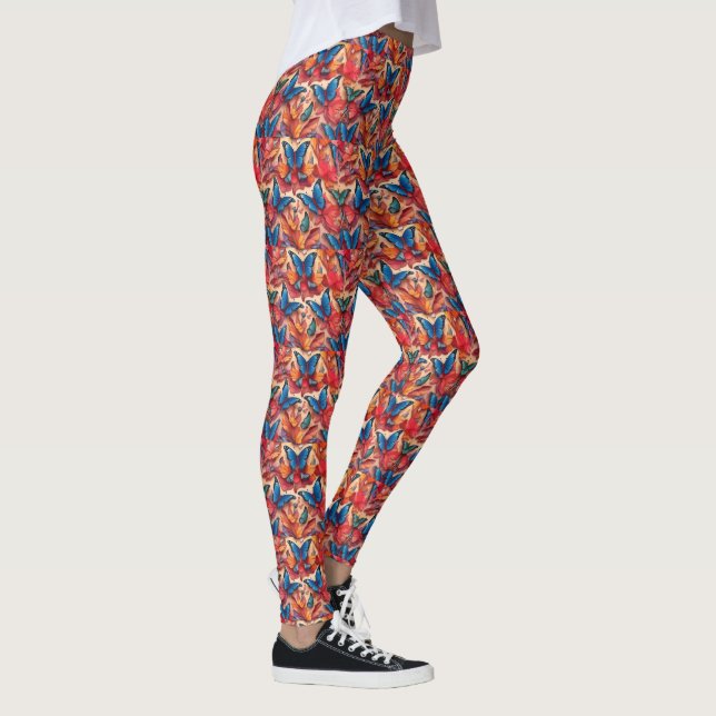 Niedlicher Schmetterling Leggings (Rechts)