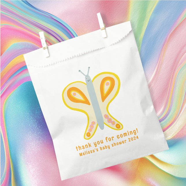 Niedlicher Schmetterling Vielen Dank CUSTOM Babydu Geschenktütchen (Cute Butterfly Thank You CUSTOM Baby Shower Favor Bag
)