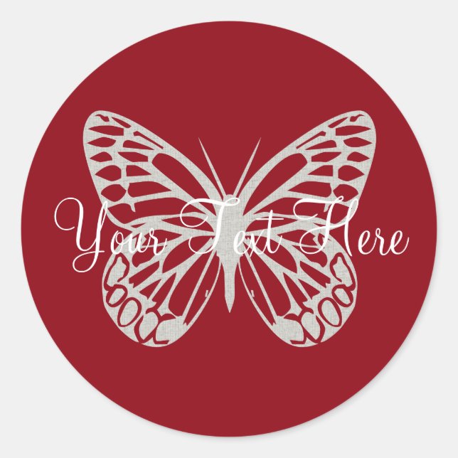 Niedlicher Schmetterling Vielen Dank Party Sticker (Vorderseite)