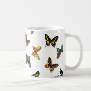 Niedlicher Schmetterlings-Hintergrund Kaffeetasse