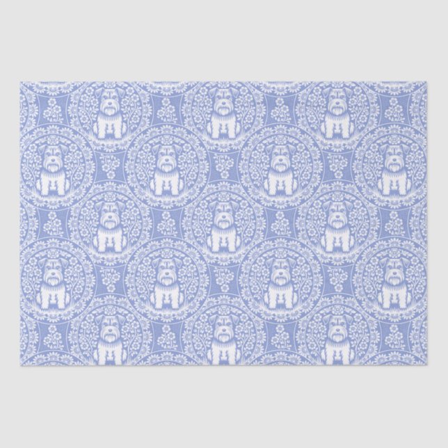 Niedlicher Schnauzer oder eine andere Terrier-Farb Seidenpapier (Vorderseite)