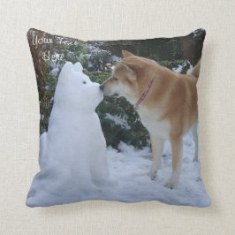 niedlicher Schneehund Kissen