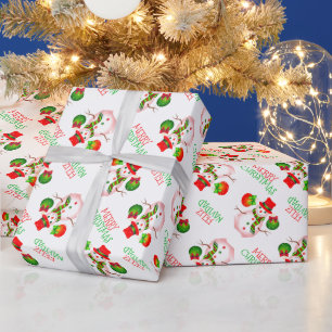 Niedlicher Schneemann auf festem WEISSEN oder dein Geschenkpapier
